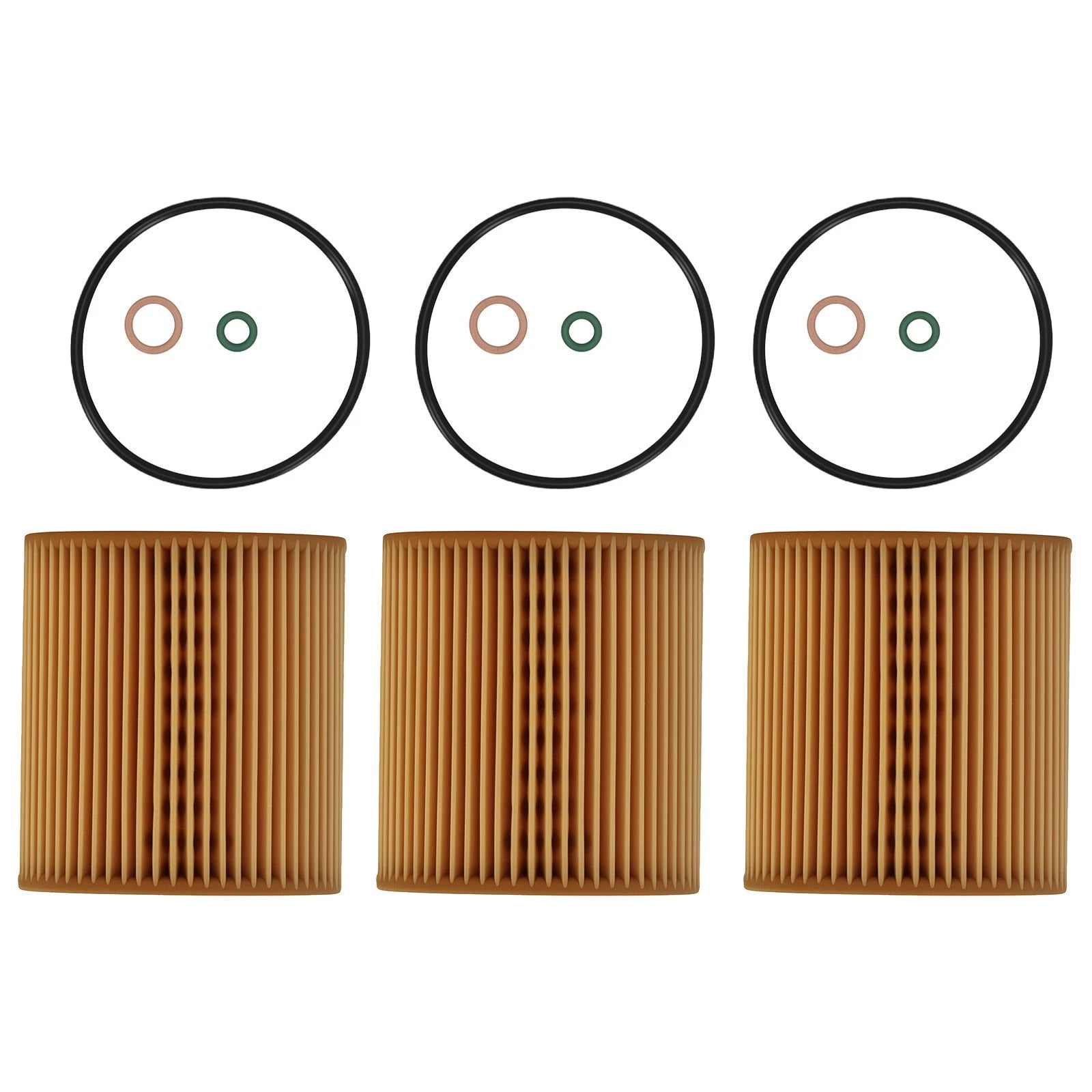 3Pack Engine Oil Filter for BMW X1 X3 (2012–2017) 2.0L/3.0L 11427854049