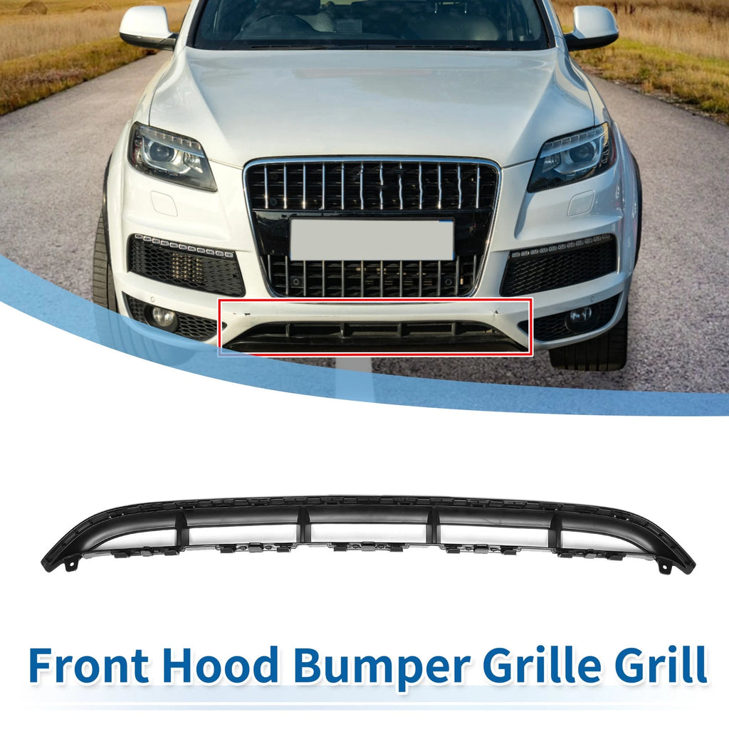 Front Lower Hood Bumper Grille for Audi Q7 (2010–2015) Black Sport Style