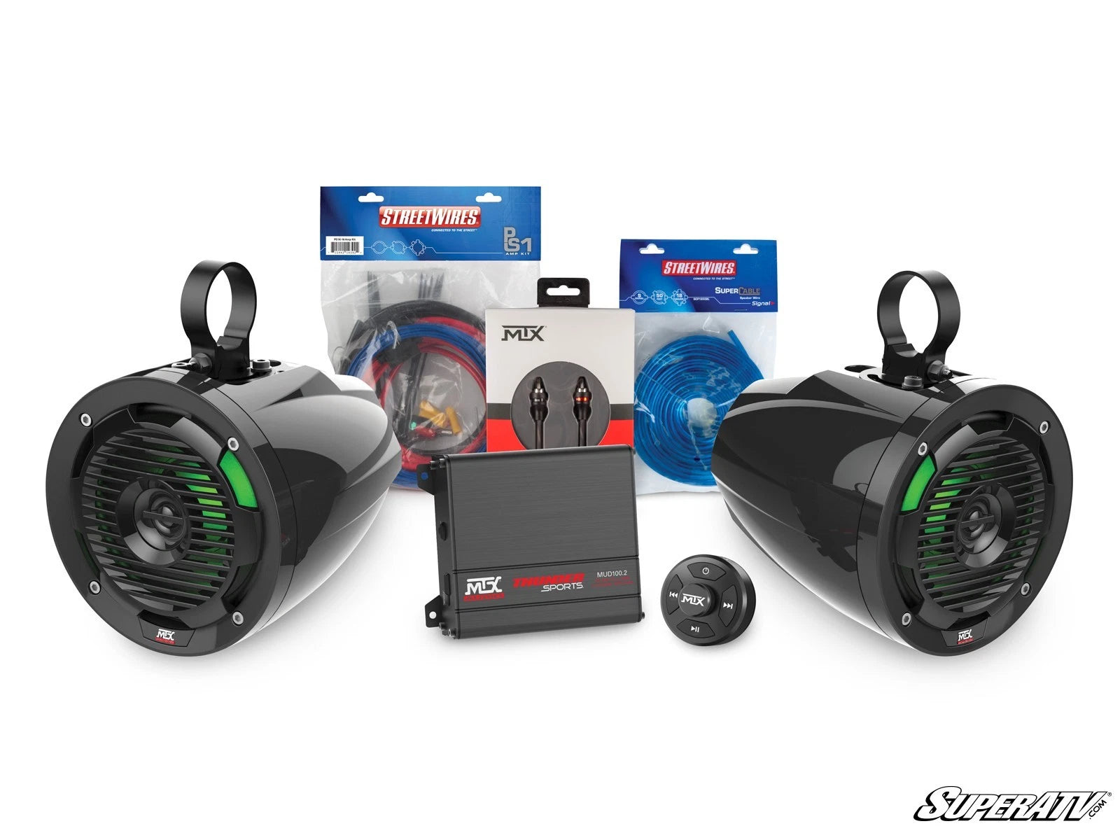 MTX UNI-1 Amplifier and Roll Cage Speaker Kit for Universal Vehicles (2010–2023)