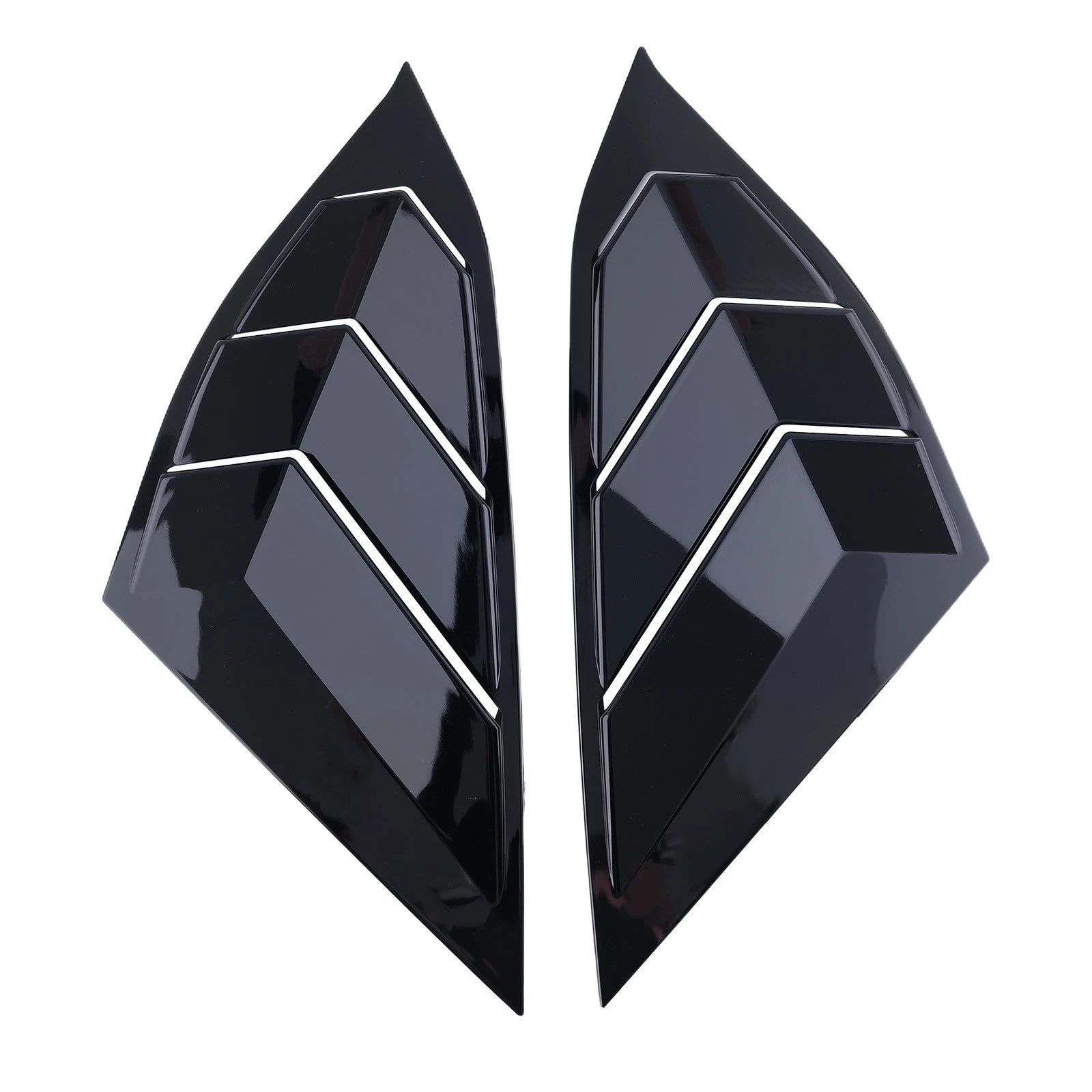 Window Quarter Louvers for Honda Accord Sedan (2018–2022) Gloss ABS