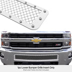 Chrome Rivet Mesh Grille for Chevy Silverado 2500HD/3500HD (2015-2019)