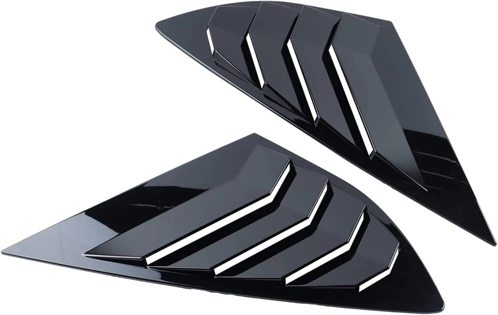 Gloss Black Rear Side Window Louver Shutter Cover for Ford Fusion Sedan (2013–2022)