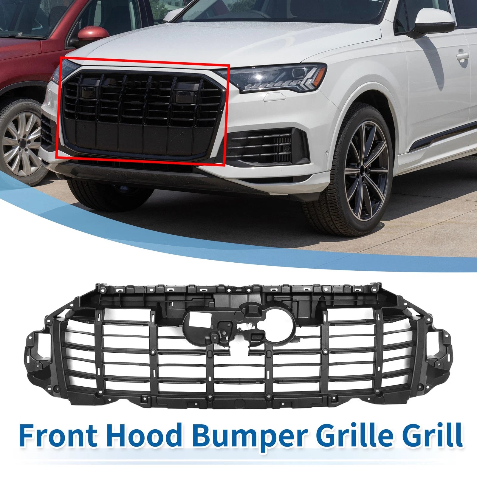 Front Inner Bracket Support Bumper Grille for Audi Q7 (2020–2024) No.4M0807233D