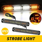24LED Strobe Light Bar for Car Truck (Amber/White)