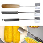 Stainless Steel Corn Cob Stripper Tool with Long Handle for Kitchen Use