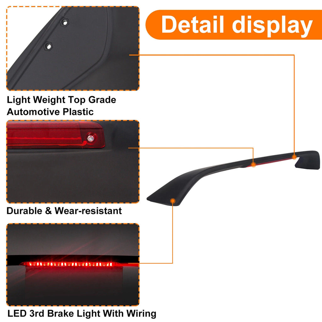 Trunk Spoiler Wing with LED Brake Light for Honda Civic EK EJ Si (1996–2000)