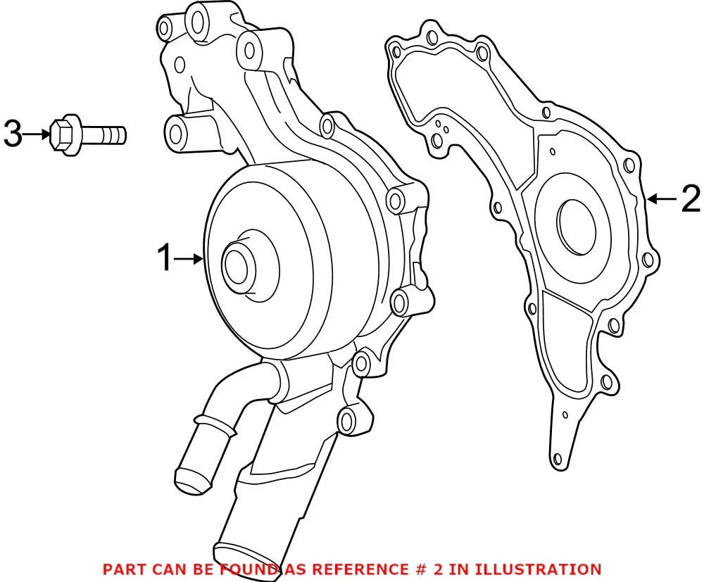Engine Water Pump Gasket for Chrysler 300 (2005–2010) 68087340AA