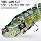 8 Section Jointed Swimbait Fishing Lure for Bass Pike Walleye Saltwater