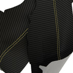 Carbon Fiber Door Panel Armrest Cover for Acura TL (2009–2014) Yellow Stitch