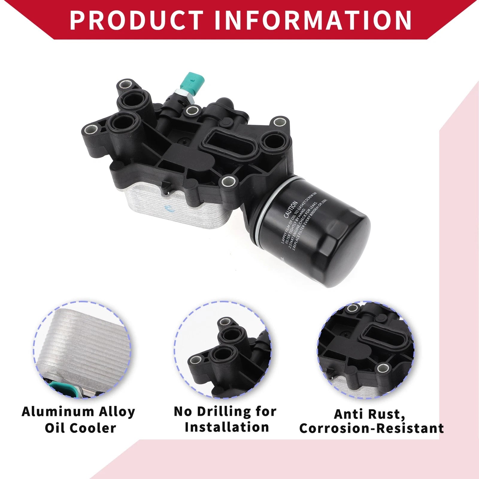 Engine Oil Cooler Filter Housing for Skoda Fabia (2007–2014) No. 04B115389B