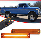 Yellow LED Front Side Marker Lights for Ford F100 F150 F250 F350 (1973–1979)