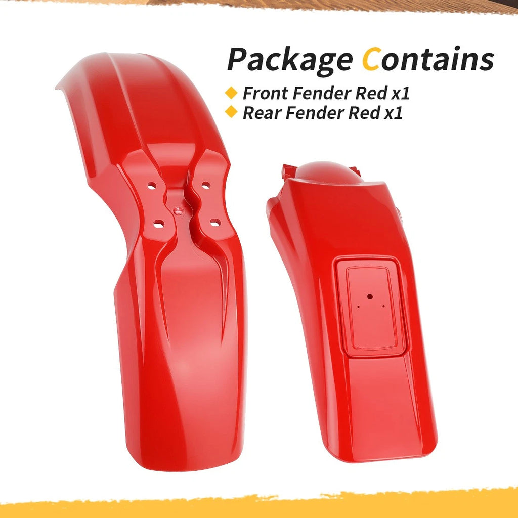 Set of 2 Red Plastic Fenders for Honda XR 250R XR 400R (1996–2004)