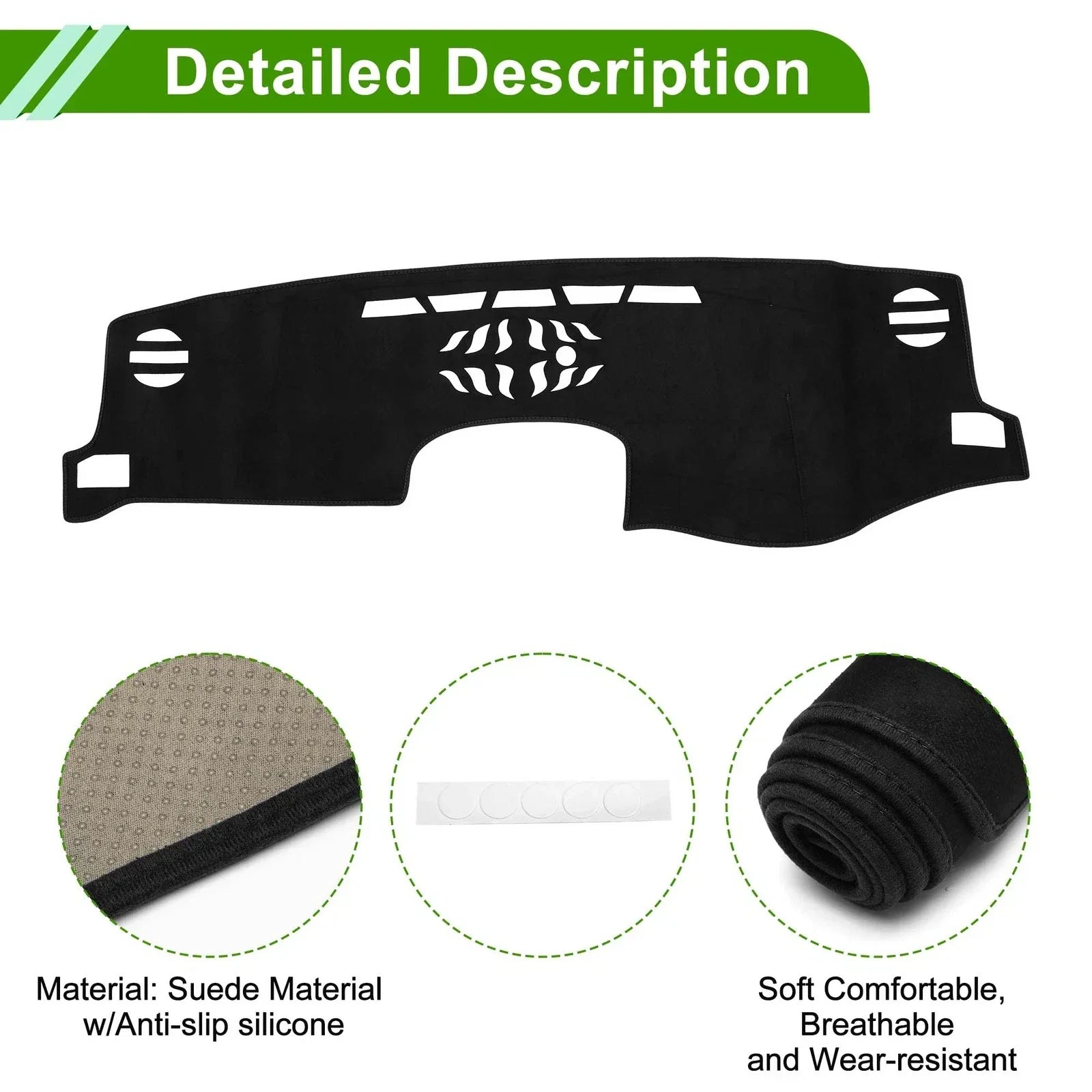 Dashboard Cover Mat for Lexus NX200T/NX300/NX300h (2014-2020) Black