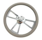 Polished 5 Hole Steering Wheel 18 Inch Gray for Peterbilt Kenworth Freightliner (1998–2024)