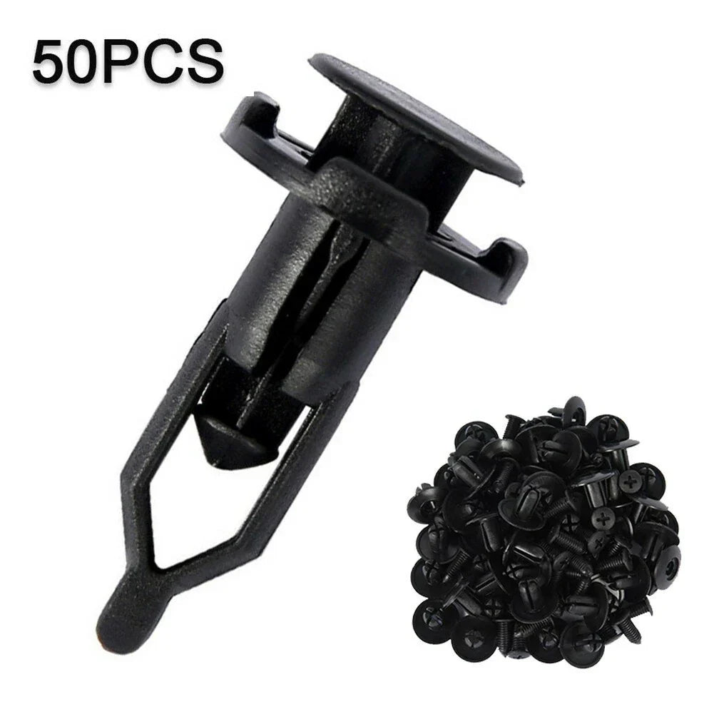 50x9mm Bumper Splash Shield Hood Engine Push Clip Rivet for Ford