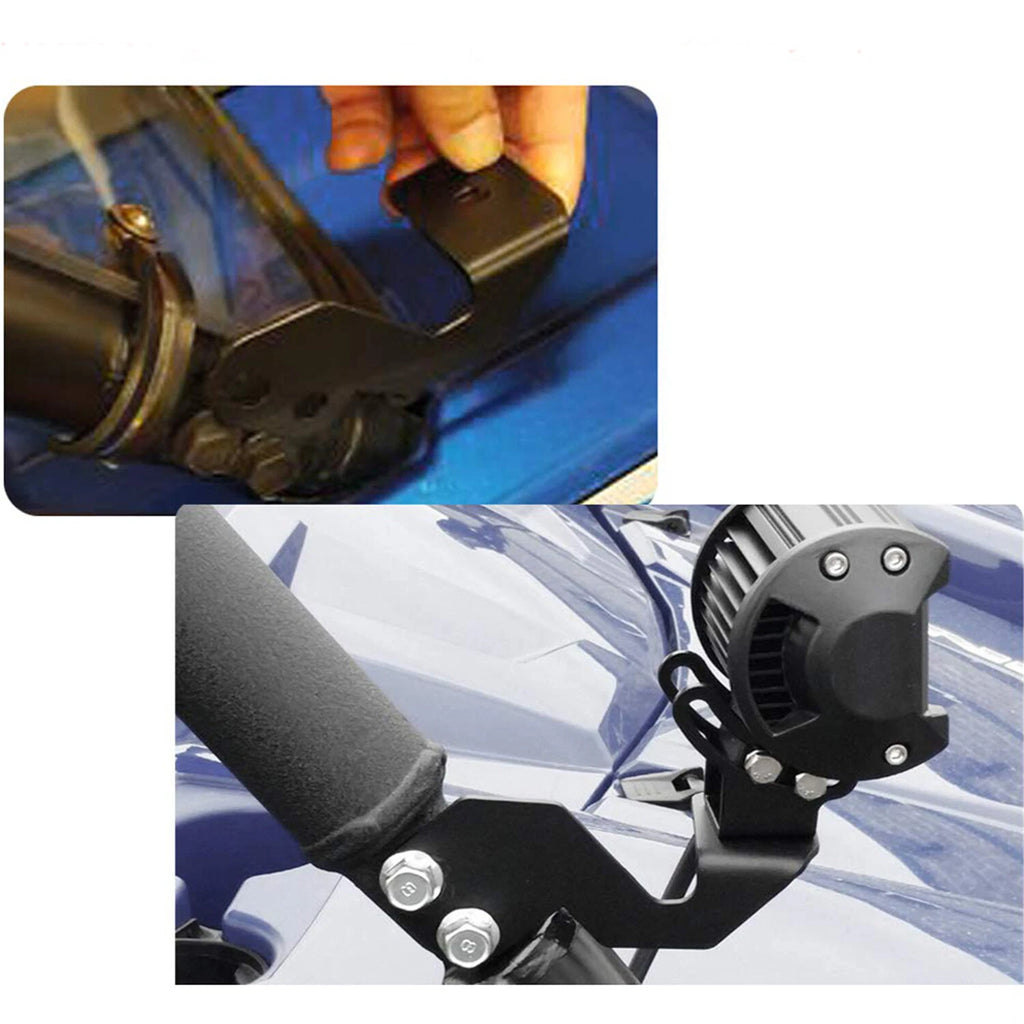 A-Pillar LED Spot Work Light Mounting Bracket for Polaris RZR XP 1000 (2014–2019)