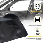 Black Leather Center Armrest Console Lid Cover for Ford F150 (2015-2020)