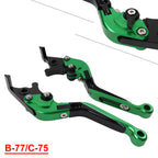 CNC Green Extendable Brake Clutch Levers for BMW R1200GS R1250GS (2013-2020)