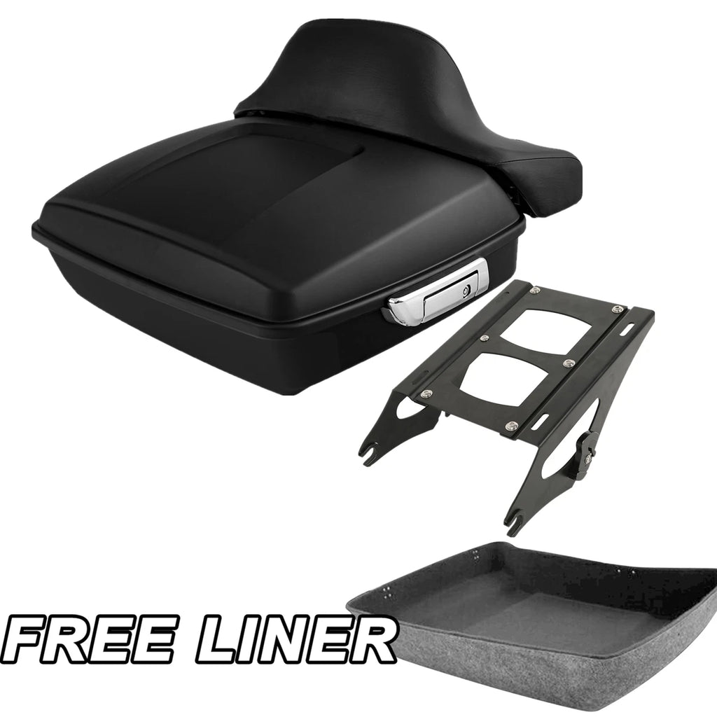 Matte Chopped Tour Trunk Mount Rack for Harley Electra Street Glide (2014–2026)