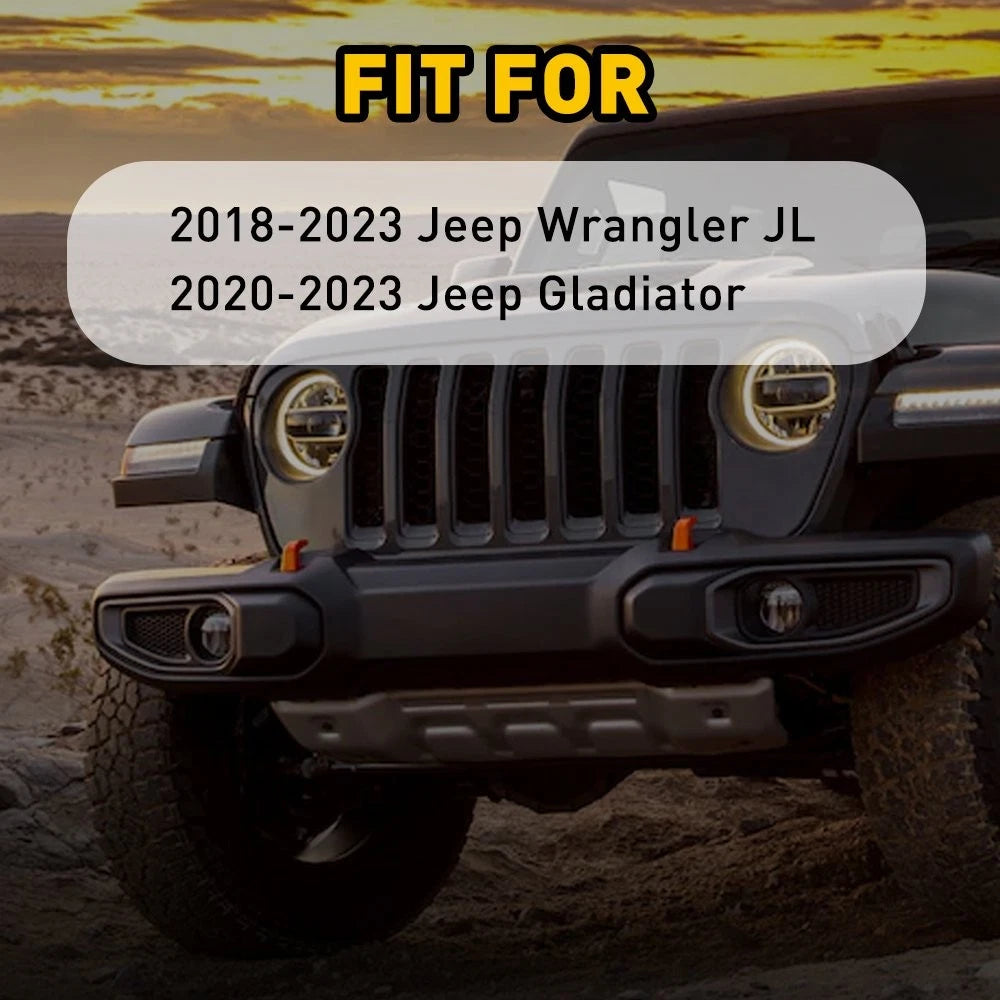 Red Air Conditioner/Headlight Knob Switch Trim Ring for Jeep Wrangler JL (2018–2023)