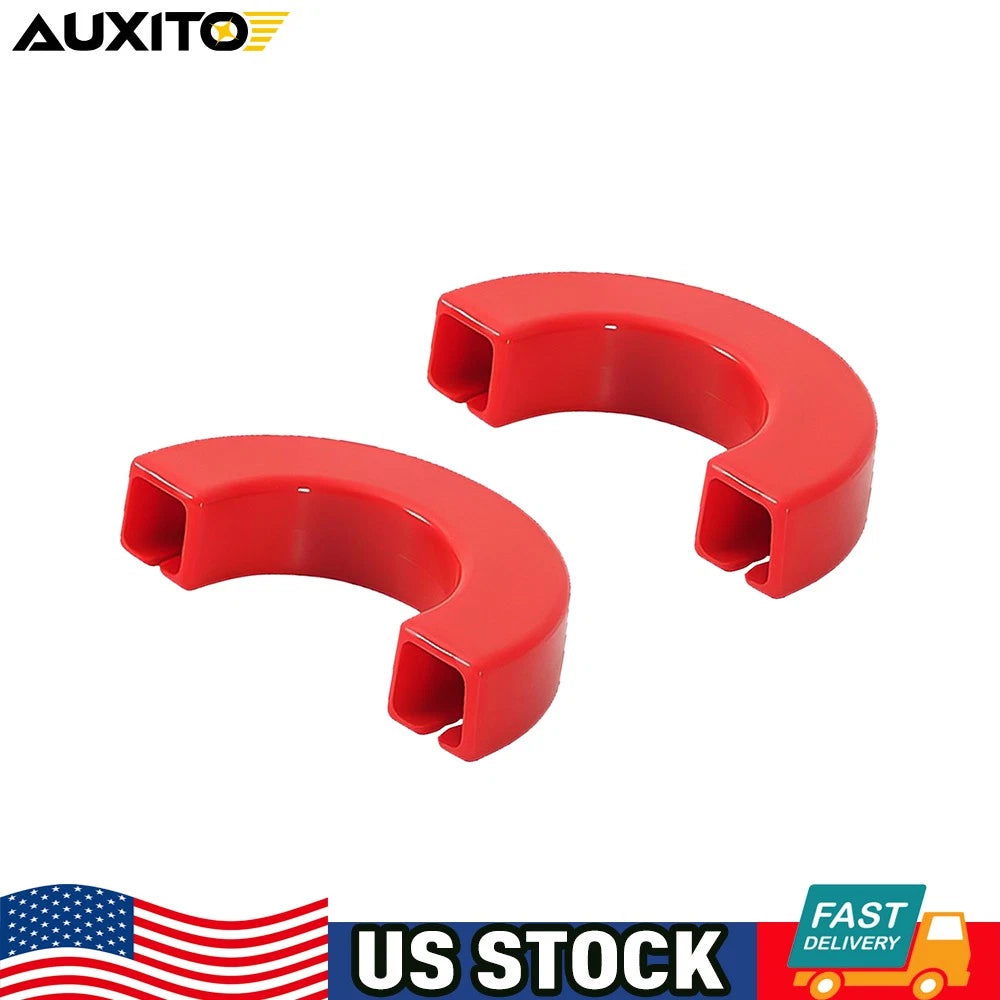 Red Pair Front Bumper Tow Eye Hook Covers for Chevy Silverado 1500 (2007–2024)