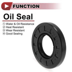 Set of 5 Rotary Shaft Oil Seals 25x52x7mm Nitrile Rubber 672668828403