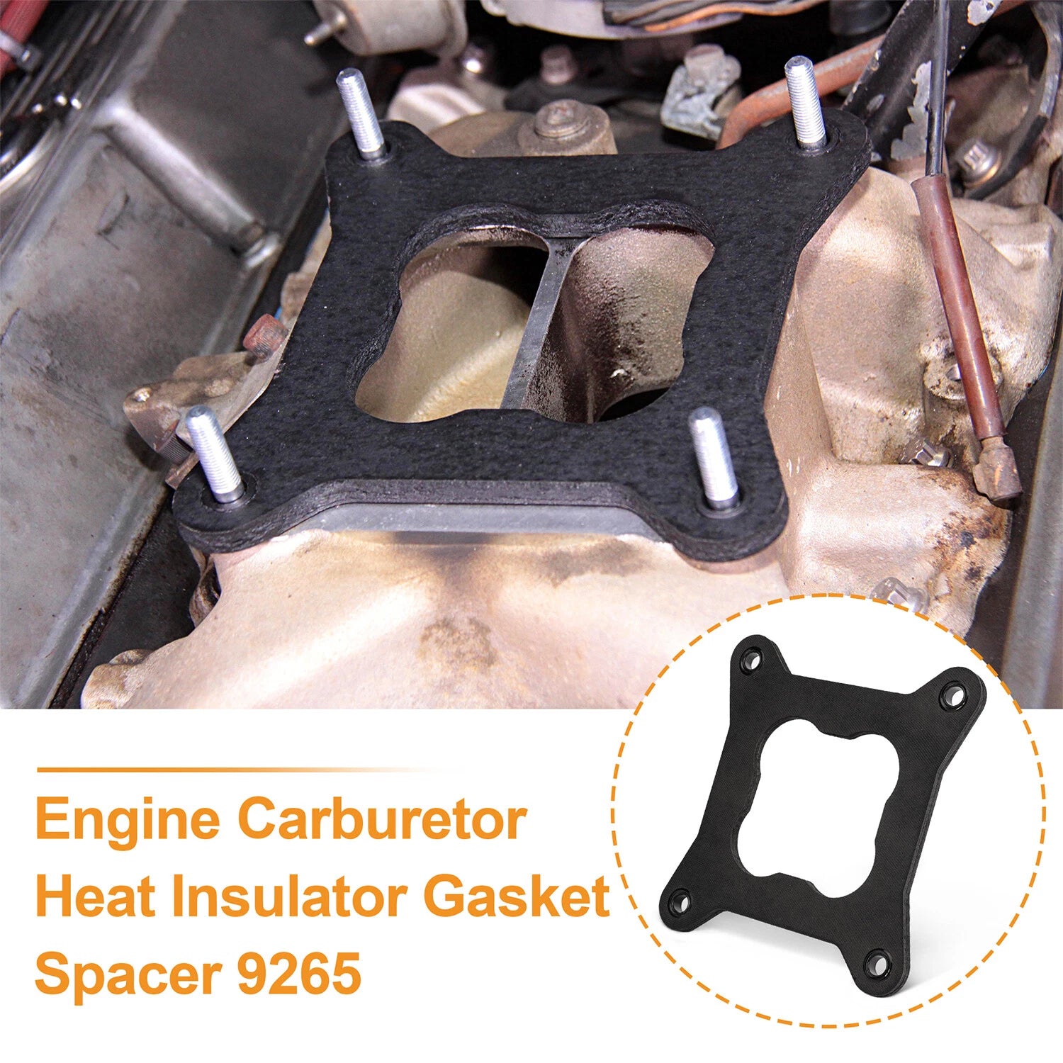 Carburetor Heat Insulator Gasket 9265 for Edelbrock Square Bore