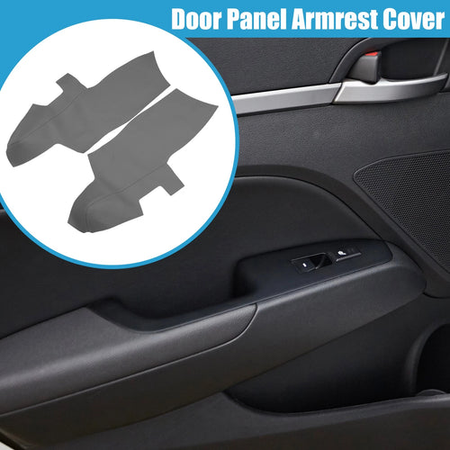 1 Pair Front Door Panel Armrest Cover for Hyundai Santa Fe (2006–2012) Gray