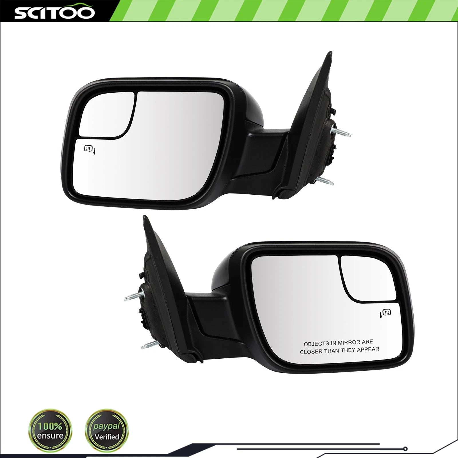 Pair Side View Mirror Signal Puddle Heated for Ford Explorer (2011–2015) 7 PIN