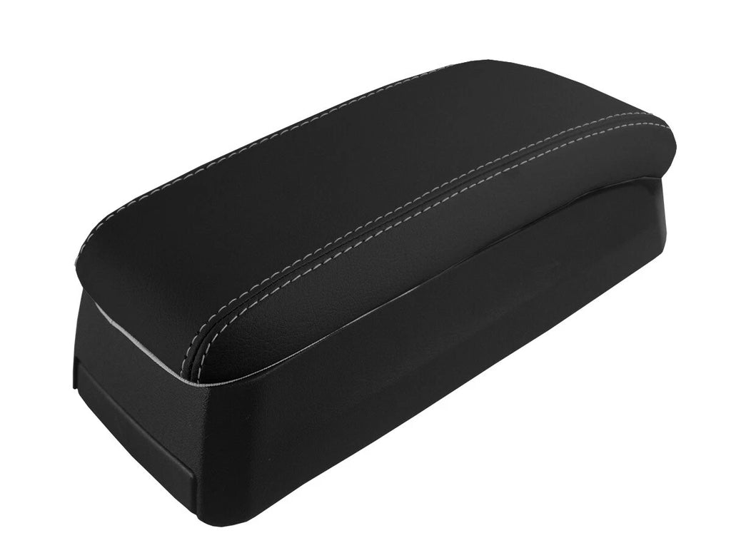 Leather Console Lid Armrest Cover for Jeep Patriot (2009–2017) Gray Stitch