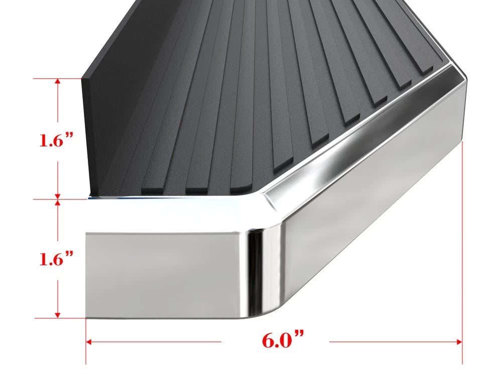 6" Polished iBoard Side Step Nerf Bar for Ford Explorer Sport Trac (2007-2010)