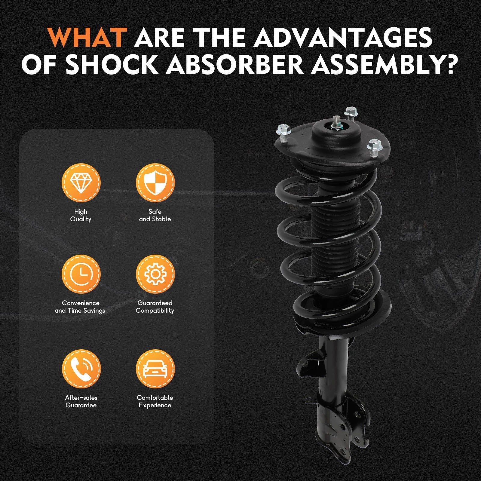 2X Quick Complete Struts Shocks Coil Springs for Hyundai Santa Fe (2010–2012)