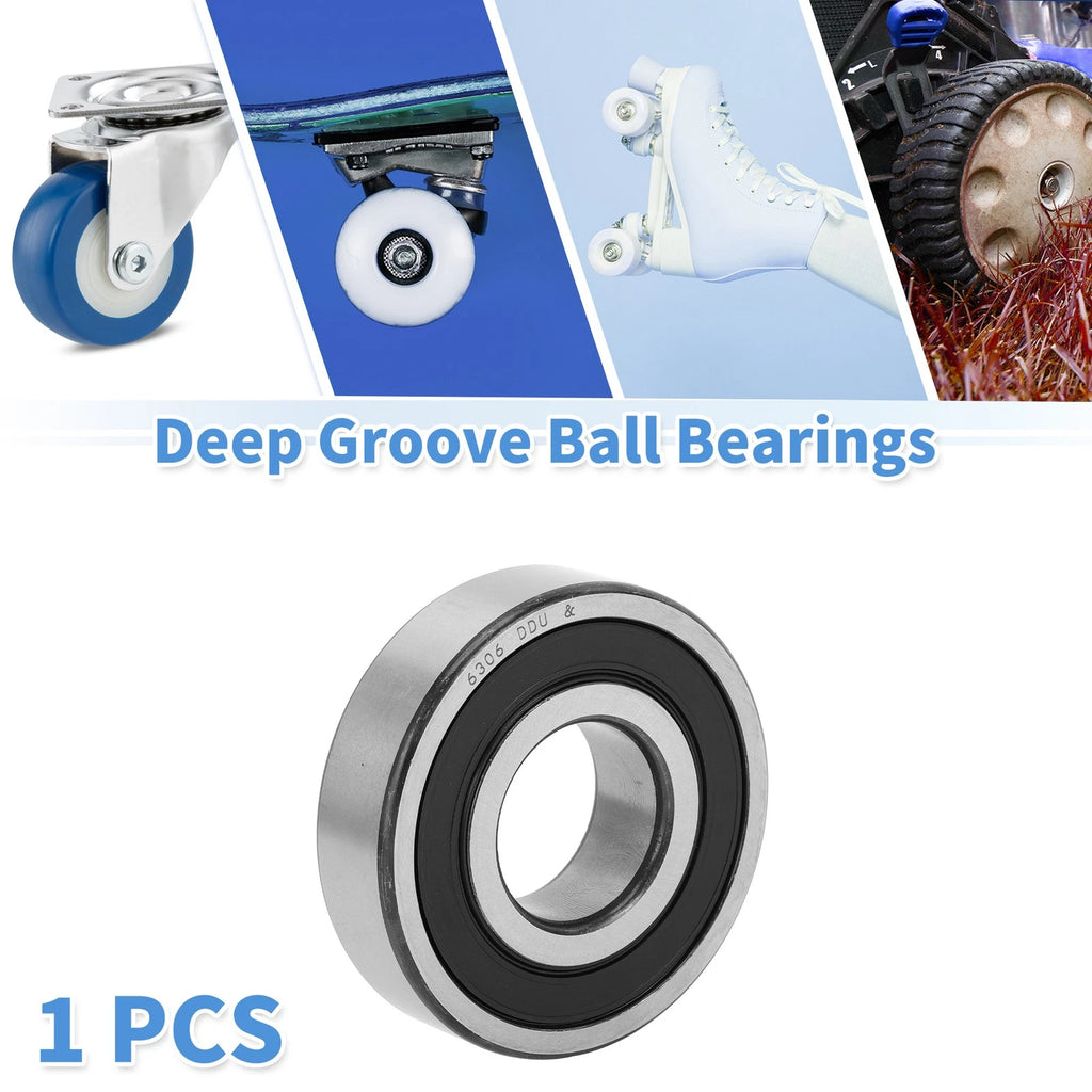 Deep Groove Ball Bearing 6306DDU for Scooter Skateboard Wheel (30x72x19mm)