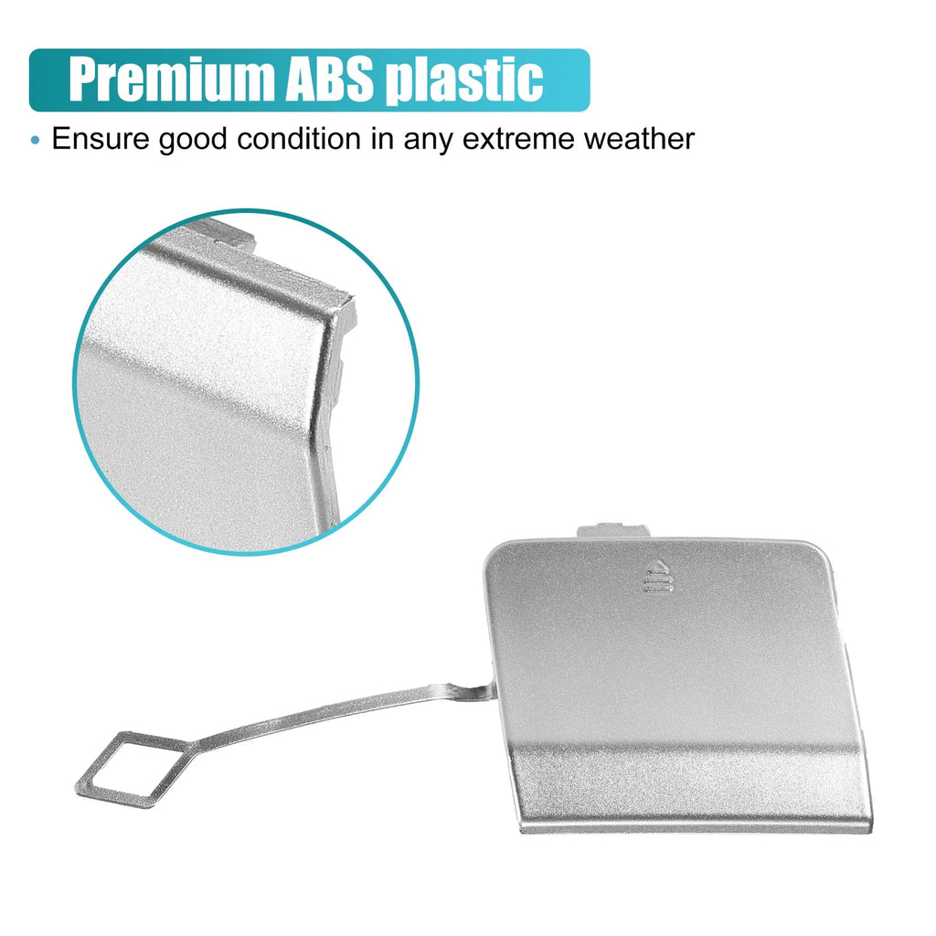 Rear Bumper Tow Hook Cap for Mercedes Benz E-Class (A2128850726) Silver Tone