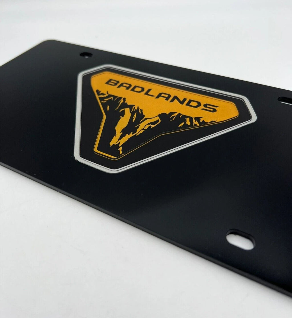 Acrylic License Plate Frame Premium Black for Ford Bronco Badlands (2021–2025)