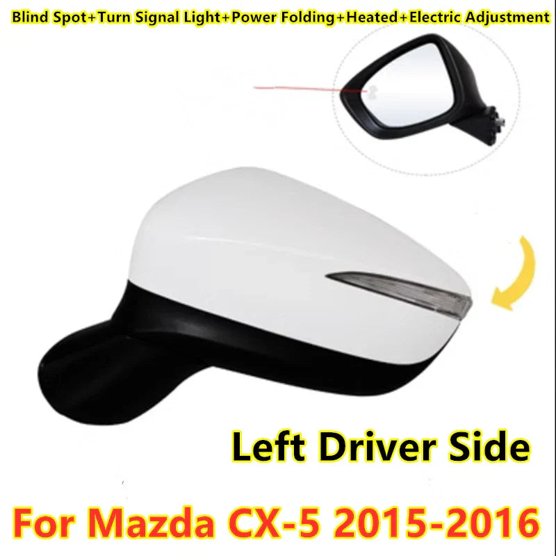 Left Driver Side Mirror With Turn Signal Heated for Mazda CX-5 (2015–2016)