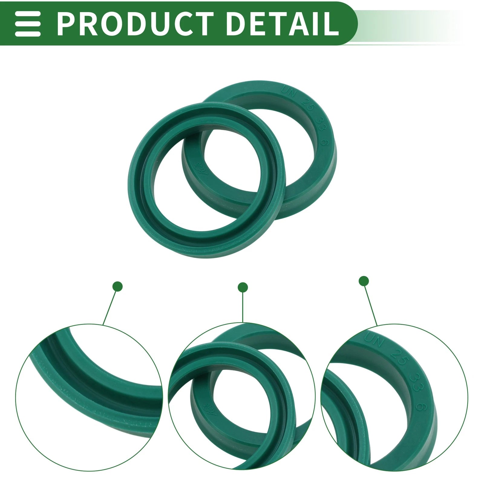 Set of 5 Oil Seal Ring 25x33x6mm for Rotary Shaft (High Pressure)