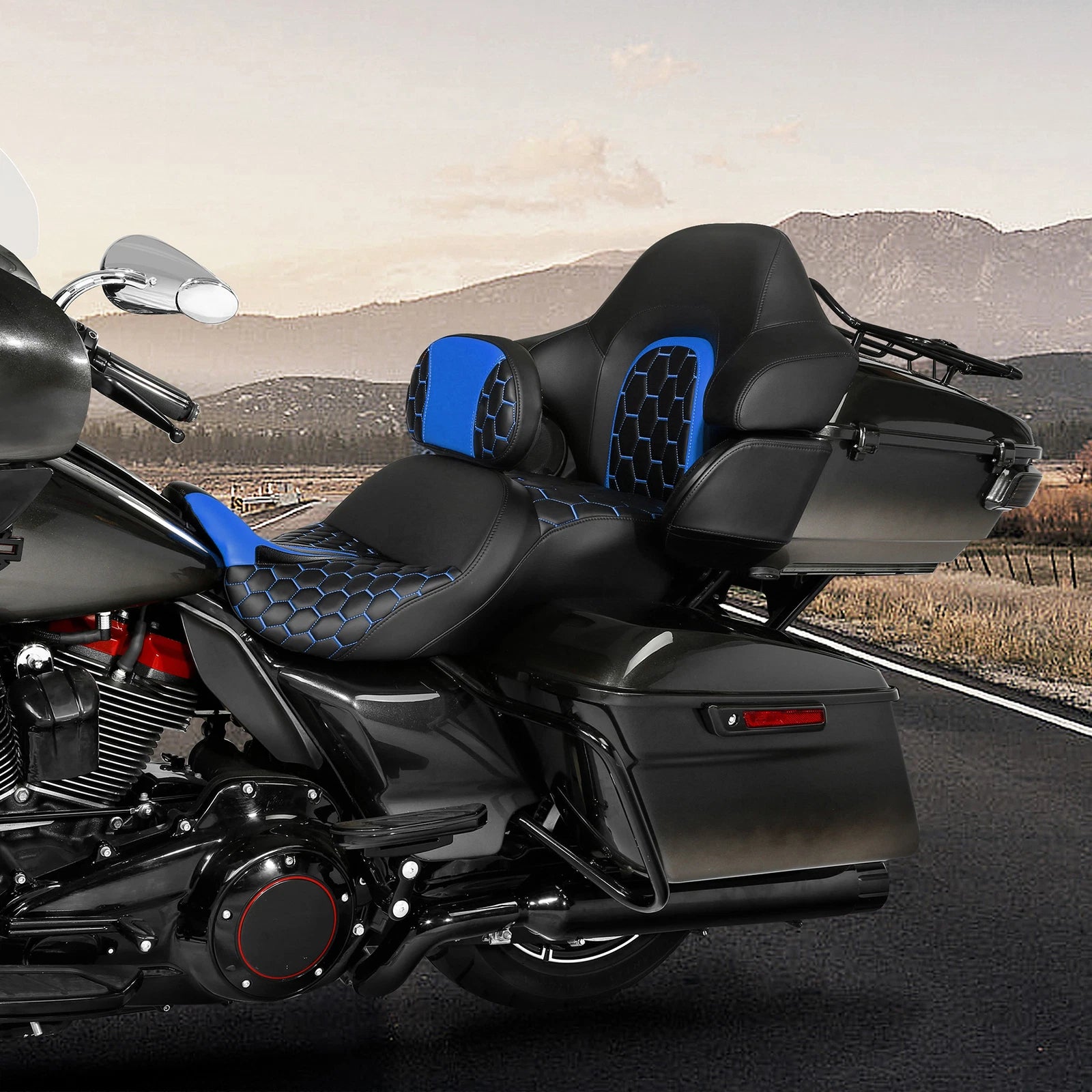 Rider Driver Backrest for Harley Touring Street Road Glide (1988–Up)