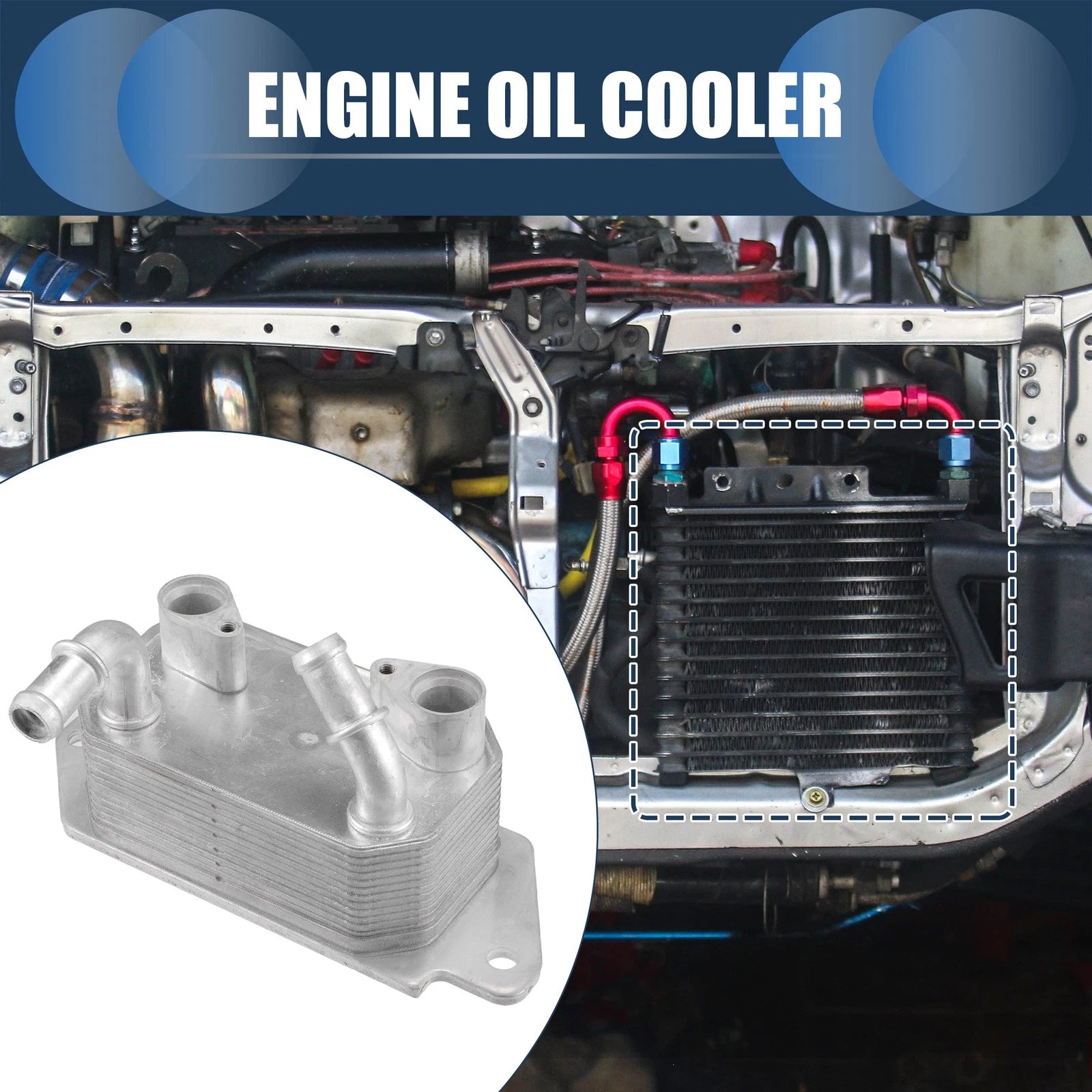 Engine Oil Cooler & Transmission Oil Cooler for Ford Escape (2013–2016) No.CV6P7869AE, 767153891038