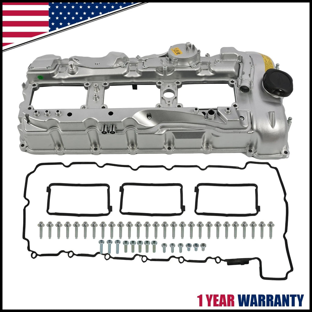 Aluminum Valve Cover with Gasket for BMW 135i 335i 535i 740i X3 X5 (N55, 2008–2016)