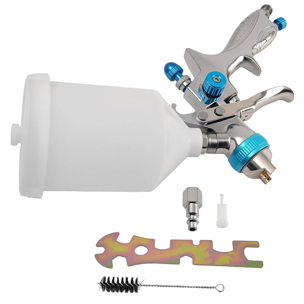 HVLP Air Gravity Feed Spray Paint Gun 1.3mm for Auto Paint (600ml)