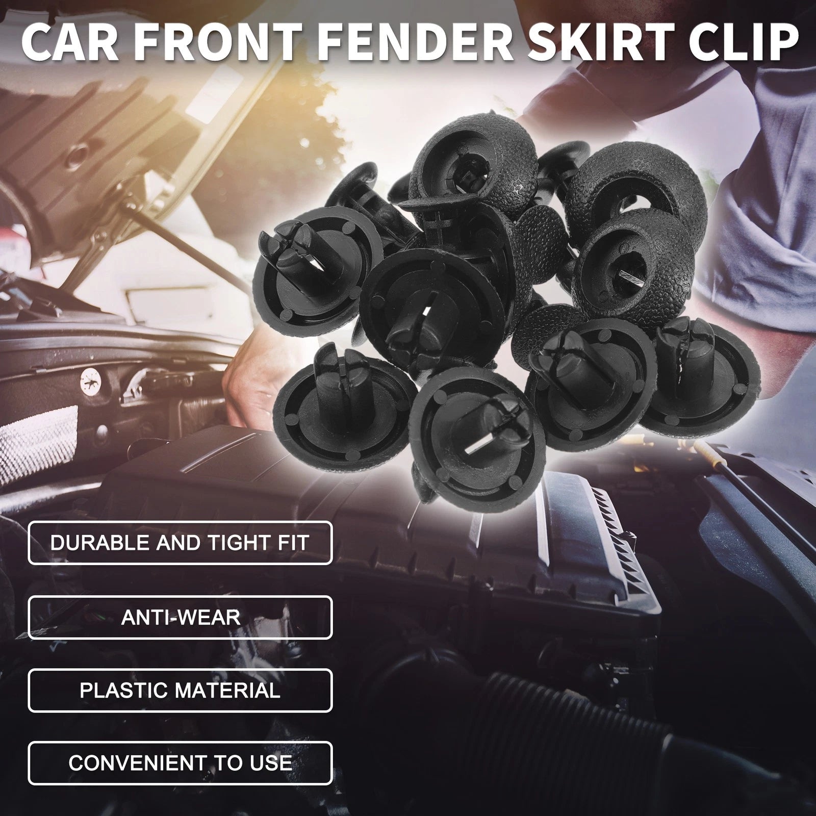 Set of 10 Front Fender Skirt Clips for Toyota 4Runner (2010–2020) & Avalon (2010)