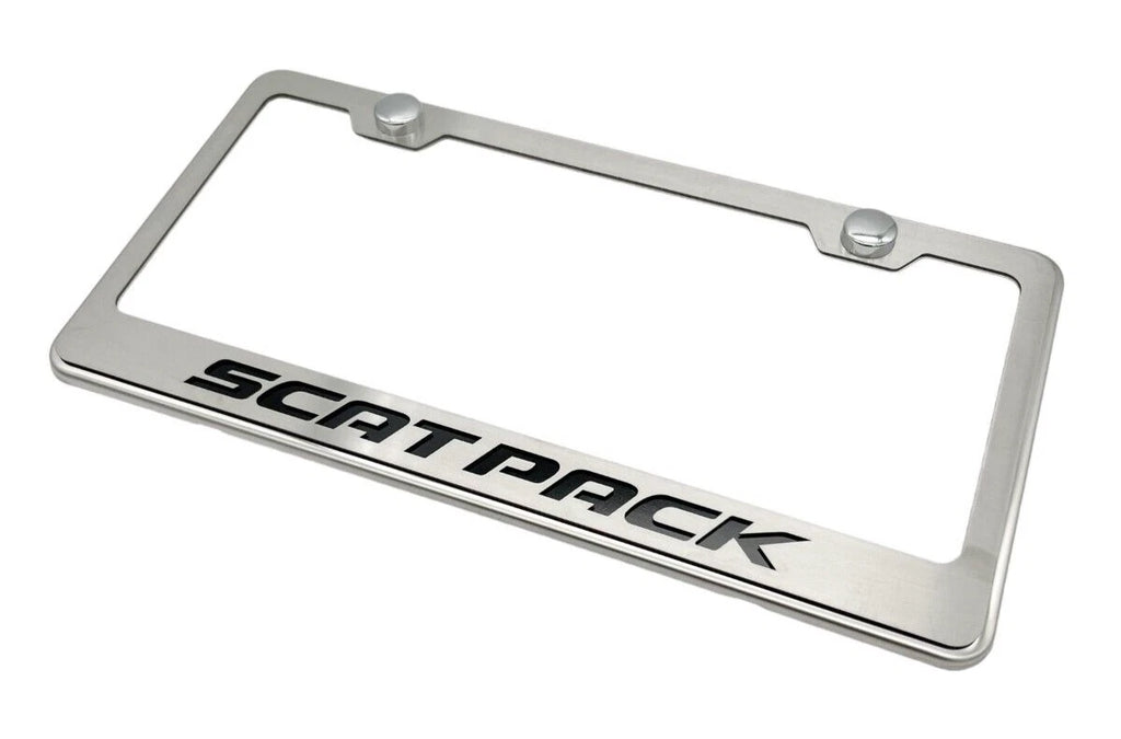 License Plate Frame Solid Black Inlay for Dodge Scat Pack (2015–2023)