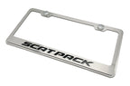 License Plate Frame Solid Black Inlay for Dodge Scat Pack (2015–2023)