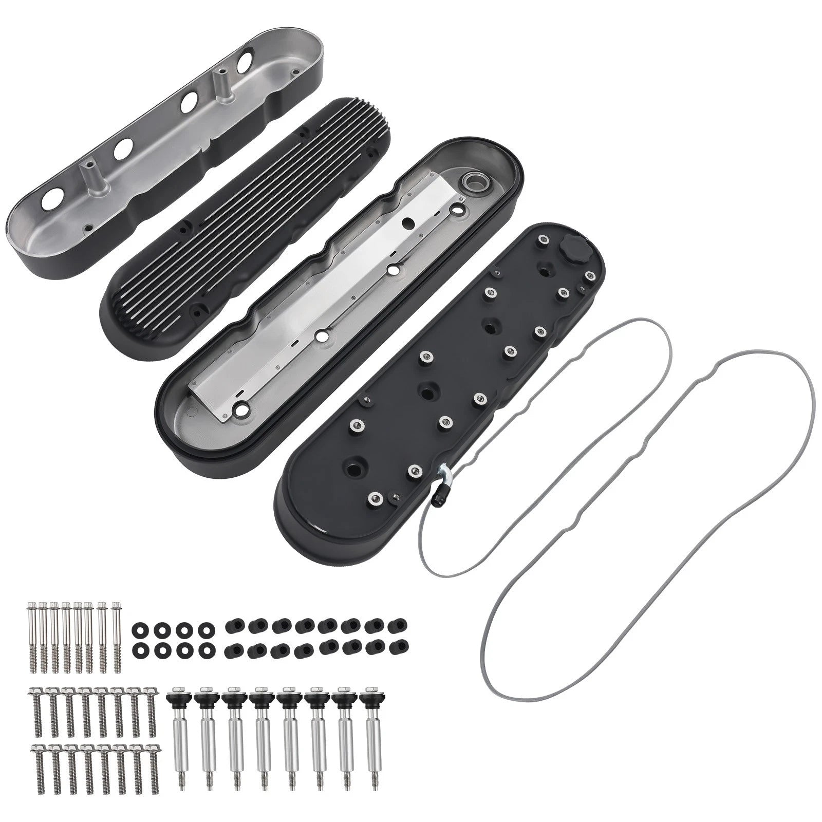 2pc Fabricated Aluminum Valve Covers for LS Engines (LS1, LS2)