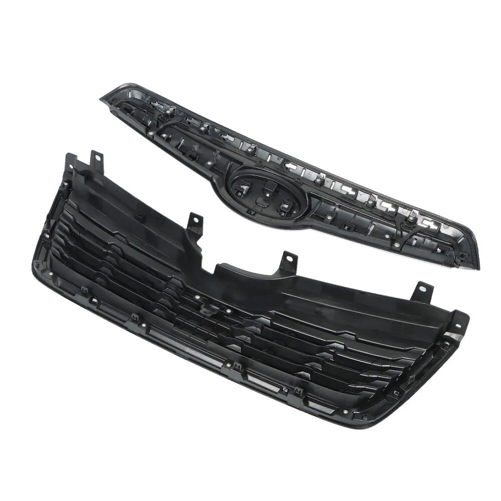 Front Upper Grille Replacement Set for Subaru Forester (2019-2021) Black Chrome