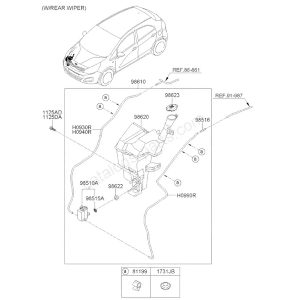 Windshield Wiper Fluid Reservoir Cover for Hyundai