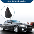 1 x Gear Shift Stick Gaiter Black Three-Color Lines Leather for BMW E30