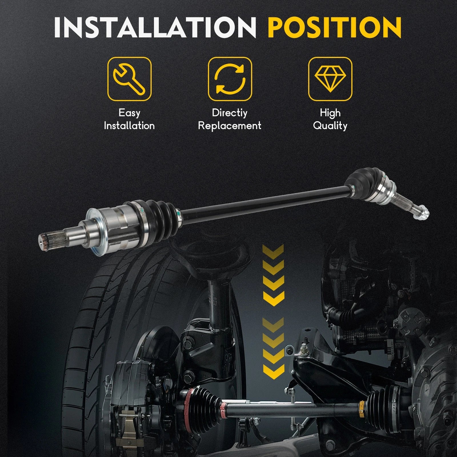 Rear CV Axle Shaft Assembly for Toyota RAV4 Venza 2.5L (2019–2023)