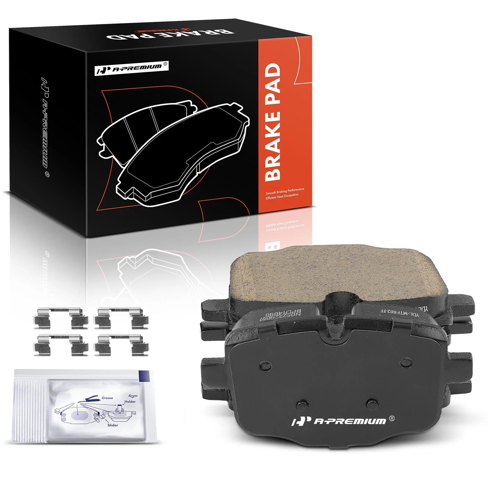 Set of 4 Rear Ceramic Brake Pads for BMW 550i 550i xDrive (2011–2016)